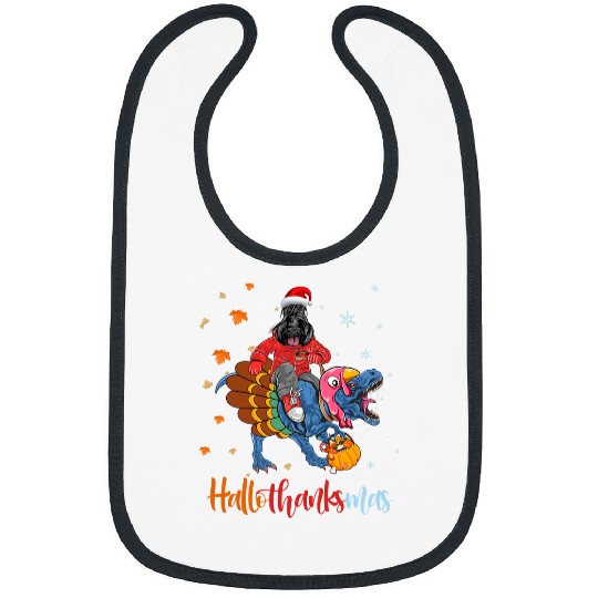 Dog Scottish Terrier Hallothanksmas Halloween Costume Funny Dog Bibs