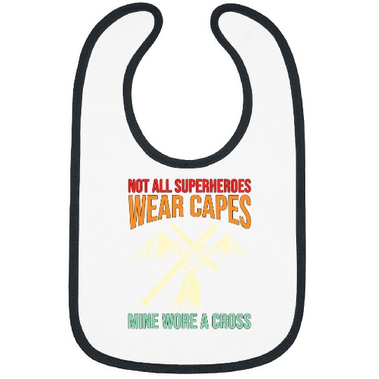 Christian Jesus Christ Christian x3Jk Not All Superheroes Wear Capes Retro Jesus Christ Cross 275 Bible Verse Christ Bibs