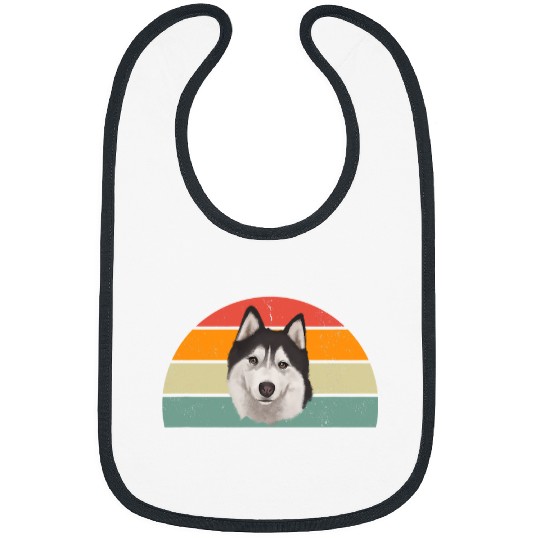 Dog Husky vintages Siberian Husky Dog Man Bibs