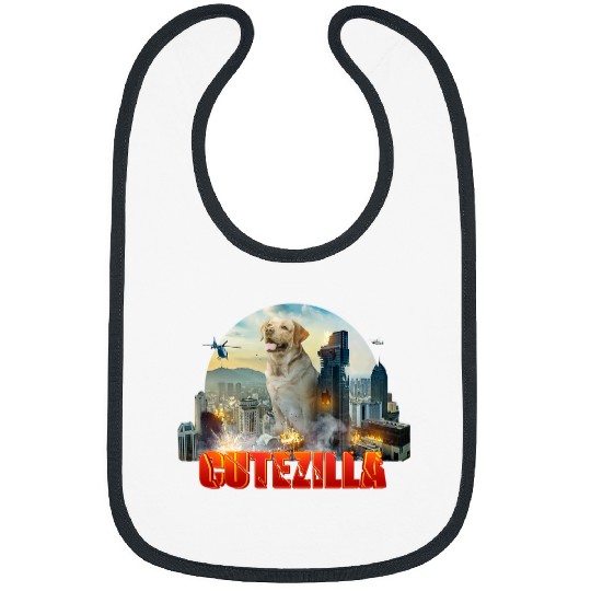 Labrador Lab Dog Funny Cute Yellow Labrador is wild at Christmas Bibs