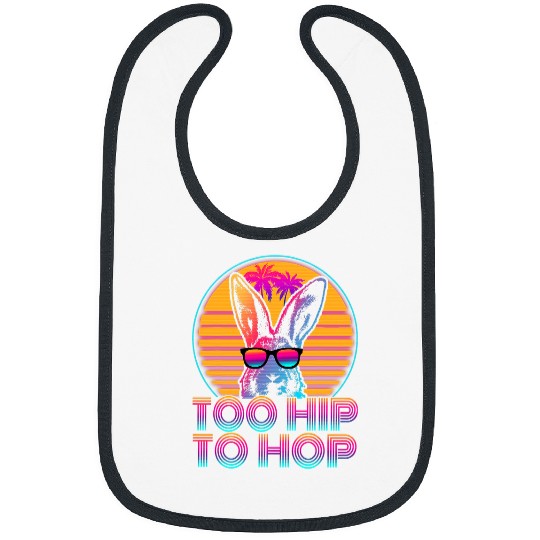Rabbits Hip Hop Bunny vintages Retro 80s Easter Sunny Rabbit Bibs