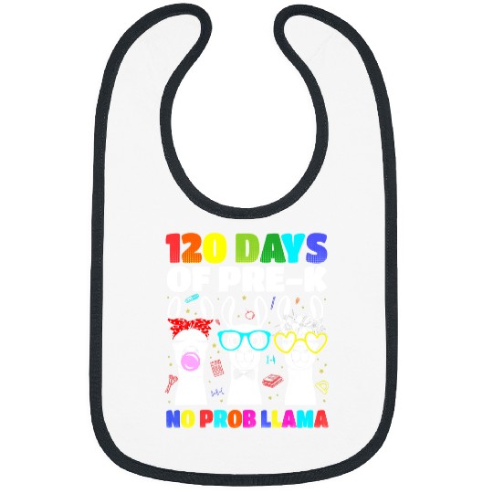 Llama Lover 120 Days Of School No Probllama 120th Day Kindergarten Cute 22 Bibs