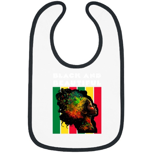 Black and Beautiful Woman Teacher Black History Month 1 Bibs