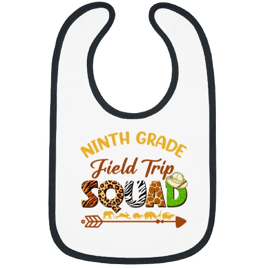 Ninth Grade Students School Zoo Field Trip Squad Matching Bibs