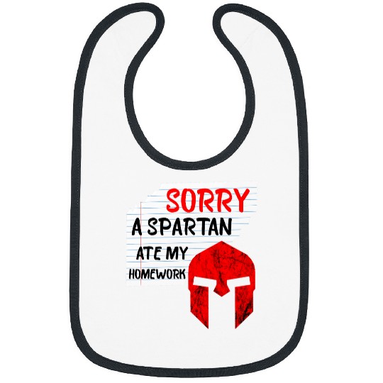 Homework Spartan Student Excuses Sparta Warrior Bibs