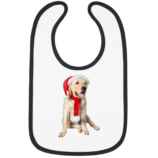Labrador Lab Dog Yellow Lab Puppy Santa Pic Christmas Cute Labrador Retriever Bibs