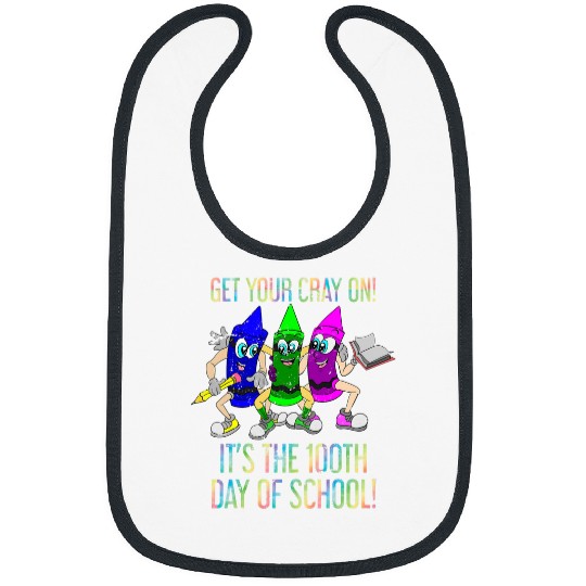 Funny Student Kids School Teacher Gift 100 Days Of School Bibs