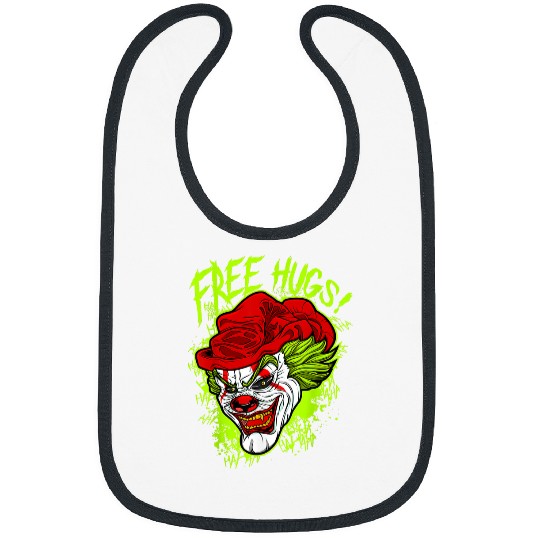 Skeletons Skulls Scary Clown Joker Jester Killer Clowns Halloween Horror Card 64 Skull Bibs