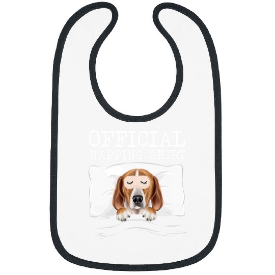 Funny Official Napping Sleeping English Foxhound Bibs