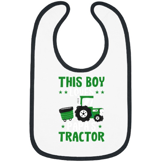Tractor driving Kids This Boy Loves PapaS Tractor Toddler Farmer Bibs