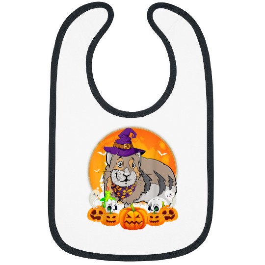 Skeletons Skulls Pika Lover Scary Pumpkin Skull Witch Pika Halloween 148 Skull Bibs