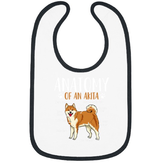 Dog Akita Anatomy Bibs