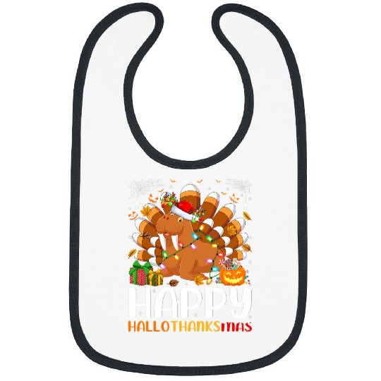 Walrus Lover Halloween Christmas Happy Hallothanksmas Bibs