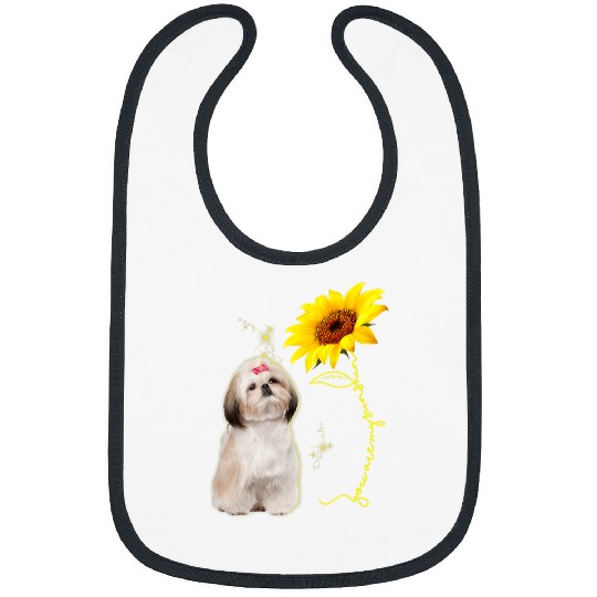 You Are My Sunshine Sunflower Shih Tzu Lover Bibs