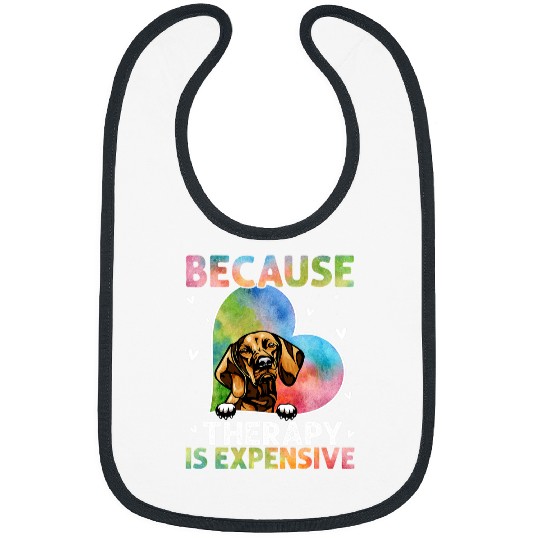 Dog Vizsla Because Therapy Is Expensive Vizsla Gift Bibs