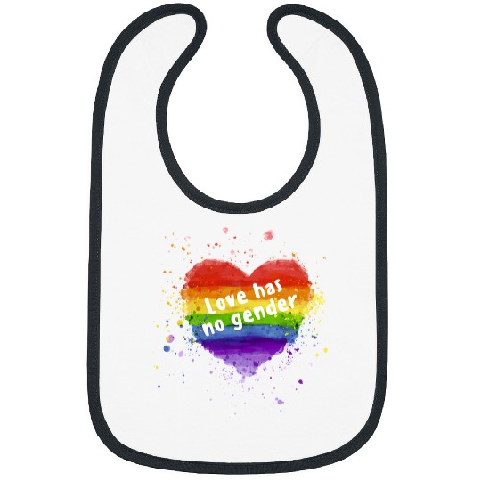 LGBT Pride Rainbow Love Has No Gender 155 Gay LGBTQ Bibs