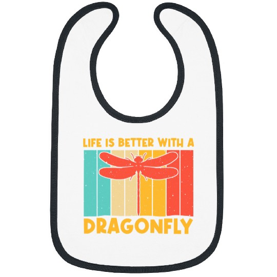 vintages Dragon Fly Art For Men Women Dragonfly Insect Lover 3 Bibs