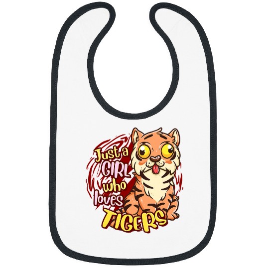Tiger Gift Just A Girl Who Loves Tigers 3 Bibs