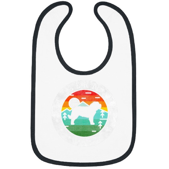 vintages St Bernard Retro Dog Mom Dad Bibs