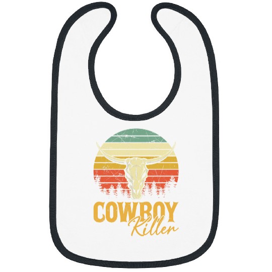 Western Cowgirls Country Music Bull Horn Skull Cowboy Killers Bibs