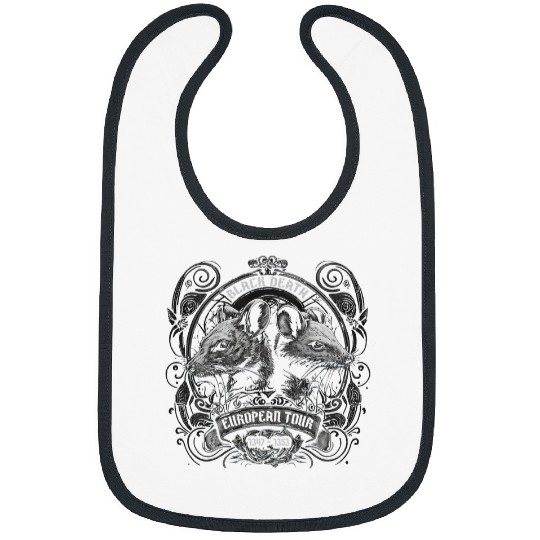 Black Death European Tour Funny History Goth Bibs