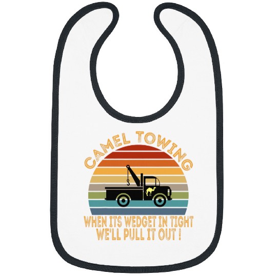 Camel Towing Funny Retro Trucker Bibs