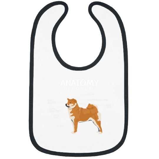 Dog Shiba Inu Anatomy Of A Shiba Inu Breed Dog Pet Lover Pun Gift Bibs