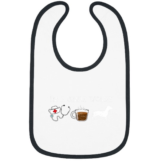 Funny nurses Tea Coffee Lover Cute Dachshund Wiener Dog Mom Bibs