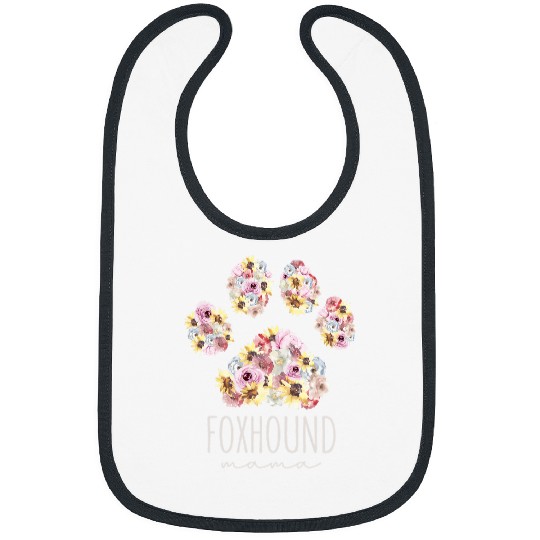 Foxhound Mama Floral Paw Dog Mom Bibs
