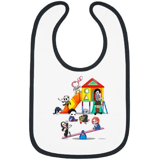 Skeletons Skulls Scary Playground Halloween Horror Men Women Kid Costume Gift 174 Skull Bibs