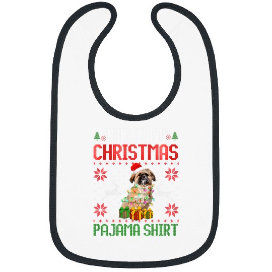 This Is My Shih Tzu Dog Christmas Pajama Bibs