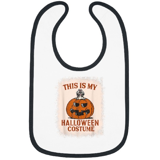 This Is My Halloween Costume Funny Shih Tzu Pumpkin Bibs