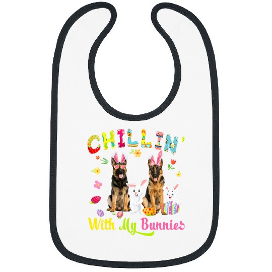 GSD Chillin With My Bunnies Cute Bunny German Shepherd Dogs German Shepherd Dog Dog Bibs