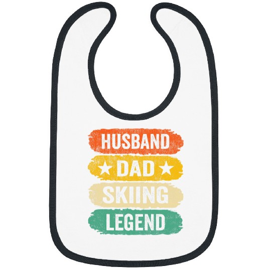 Surf Life Skimboarding Skimboard Beach Surfing SkimboarSkiing Ski Mens Funny Snowboarding Quote Retro Husband Dad skiing Legendding Squad Bibs