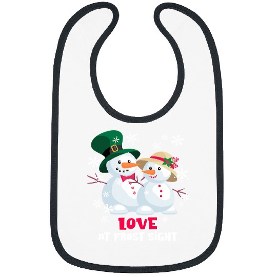 Love at Frost sight Let it Snow Graphic for Snow lovers 484 Bibs