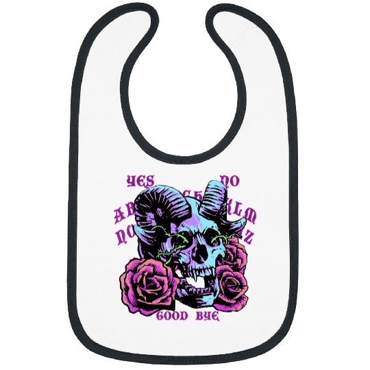 Skeletons Skulls Pastel Goth Baphomet Demon Satanic Devil Goats Skull Satanic 76 Skull Bibs