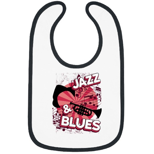 Trumpet Lover Jazz Blues Trumpet Rhythm Musician Birthday Gift Bibs