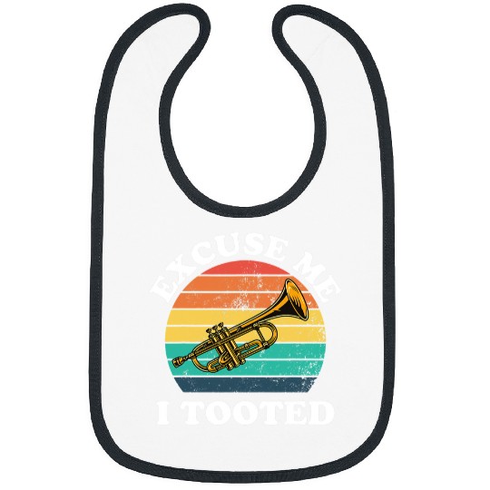 Trumpet Lover I Tooted Funny Trumpet Player Marching Band Trumpeter Bibs