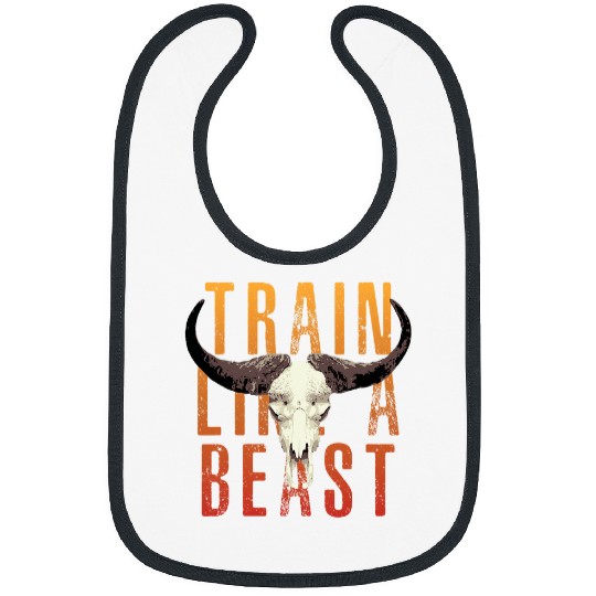 Skeletons Skulls Train like a Beast Muay Thai Jiu Jitsu MMA Gym Bull Skull 3 Skull Bibs