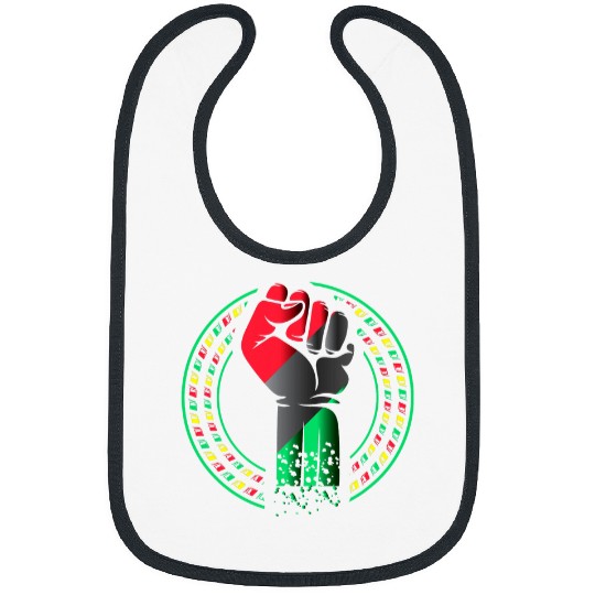Black History Month Apparel BLM Pro Black Power Fist Bibs