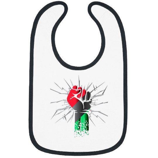 Black History Month Apparel BLM Pro Black Power Fist 1 Bibs