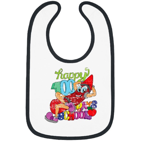 Funny School Celebration Kids Gift Happy 100 Days Of School Bibs