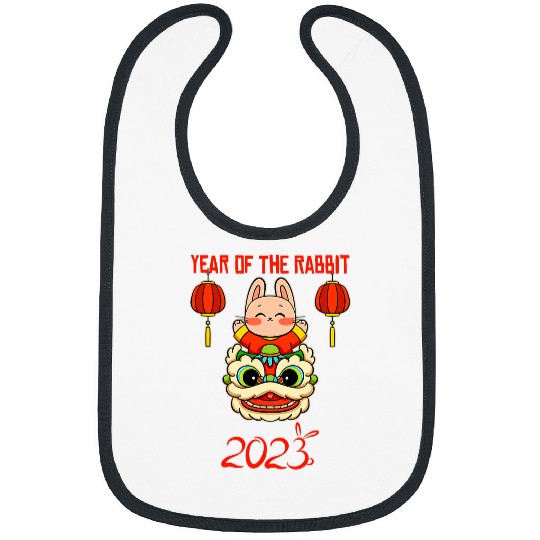 Rabbits Happy Lunar New Year 2Cute Chinese Rabbit Decorations1 Bibs