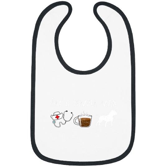 Funny Male nurses Tea Coffee Lover Pitbull Pittie Dog Dad Bibs