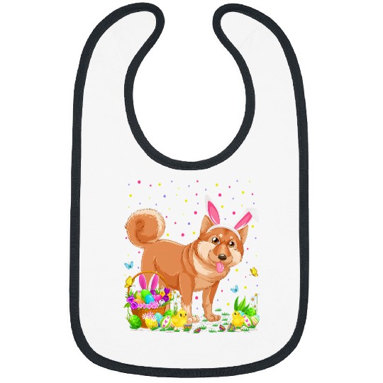 Dog Shiba Inu Easter Egg Hunting Shiba Inu Easter Sunday Bibs