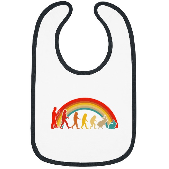 Rabbits vintages Sarcastic Rabbit Evolution Funny Farmer Rancher Bibs