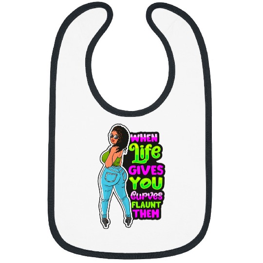 Flaunt Curves Thick Love Melanin Women Black Mom Sista Girl Bibs