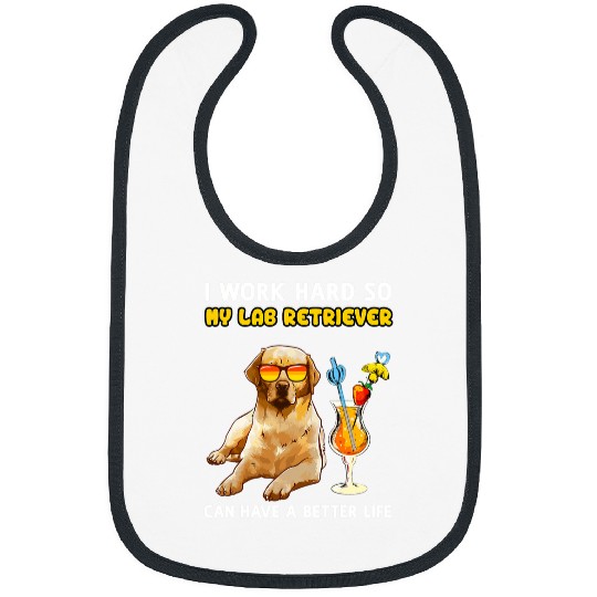 Labrador Lab Dog Funny Yellow Lab Labrador Retriever Lover Bibs