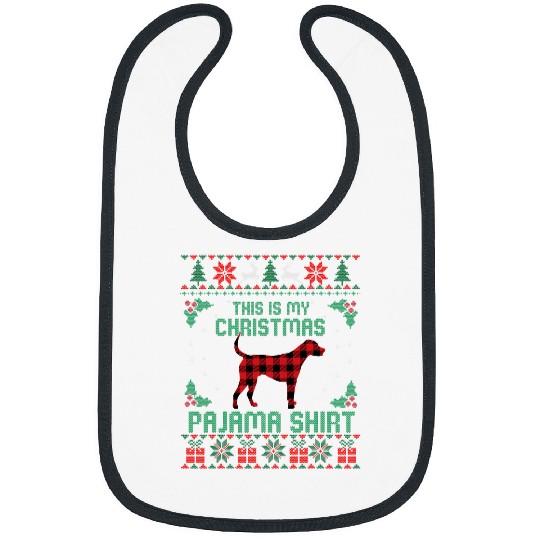 Foxhound Dog Pet Lover This is My Christmas Pajama Christmas Bibs