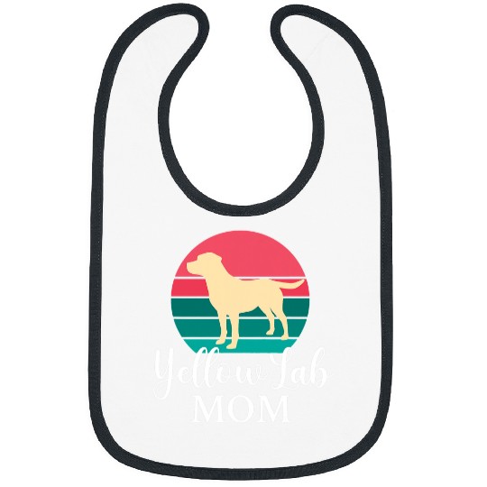 Labrador Lab Dog Yellow Lab Mom Labrador Retriever Retro Sunset Bibs